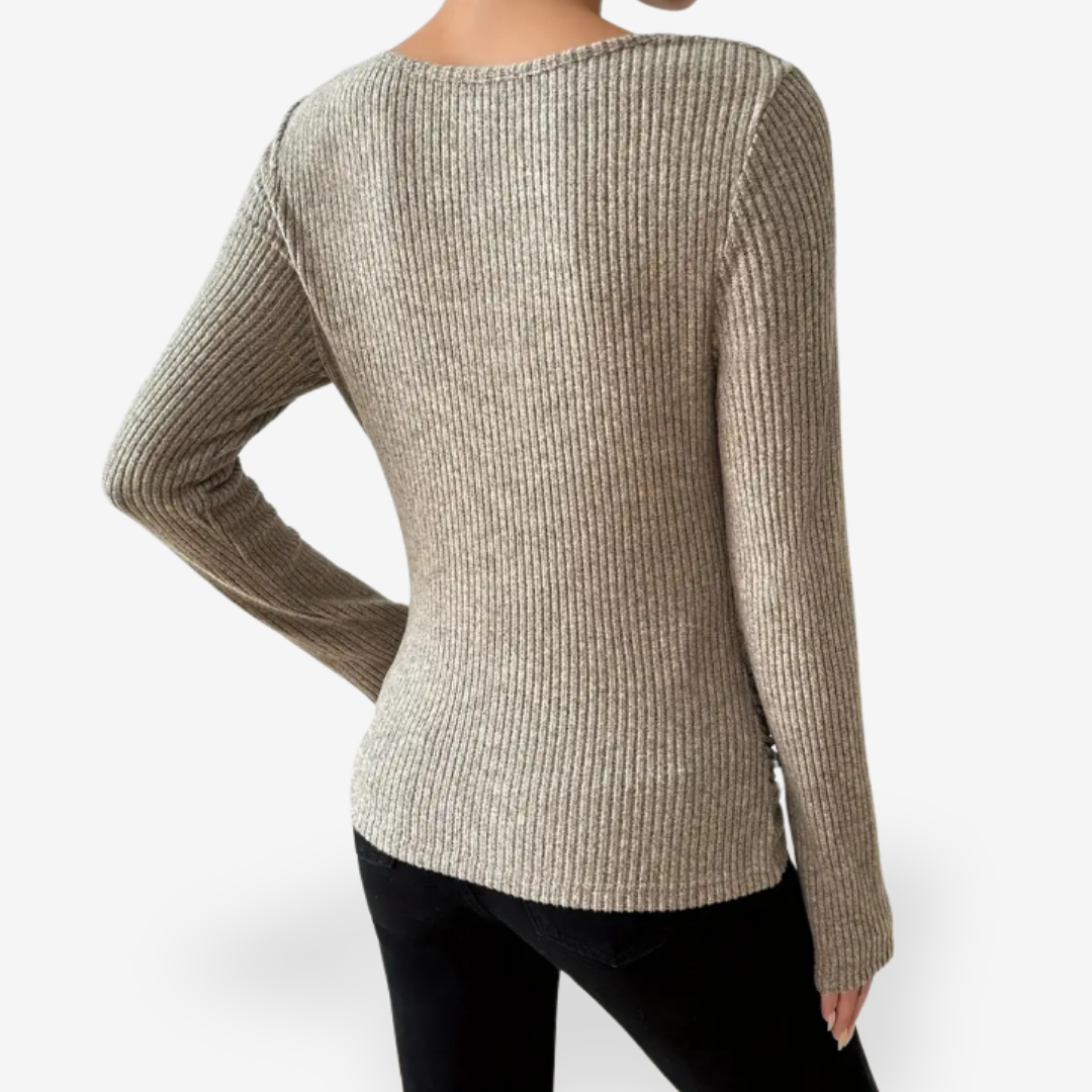 Women’s Warm Sweater with Open Neck