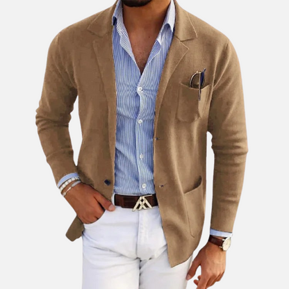Men’s Smart Blazer - Dress Jacket with Flap Pockets