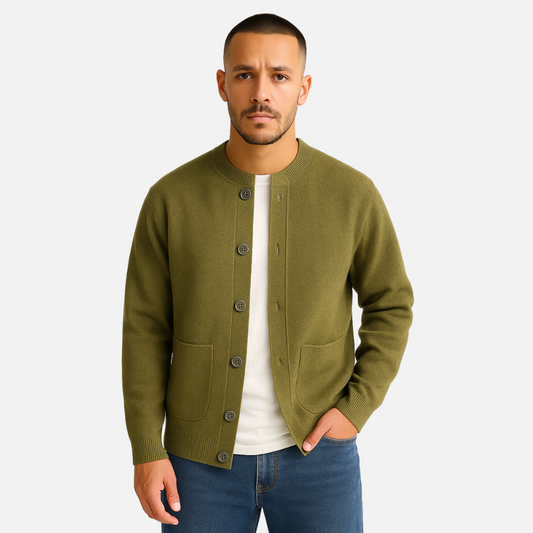 Men’s Wool Button-Up Cardigan – Warm & Stylish Vest