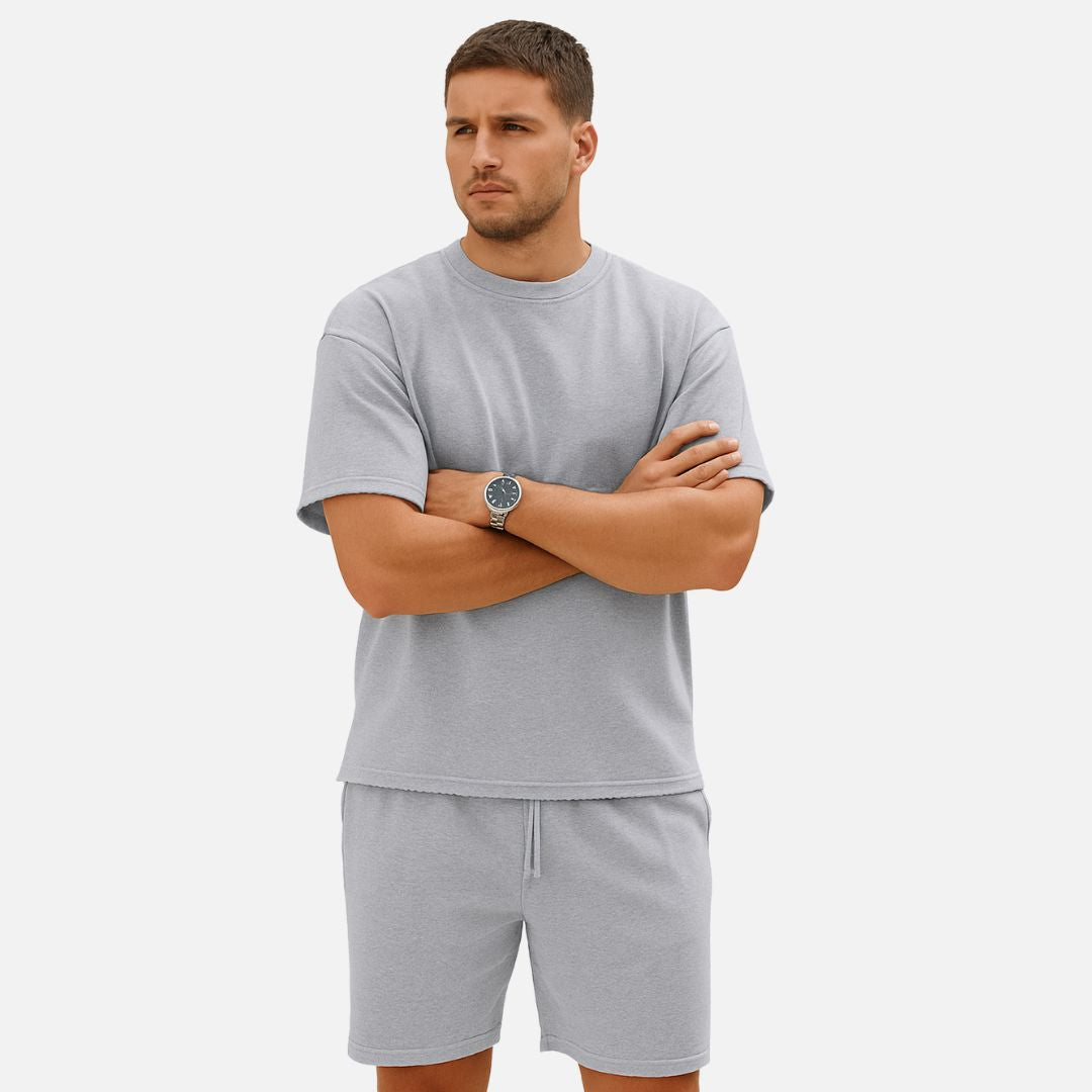 Men’s Short Outfit - Oversized 2-Piece Set Shorts and T-Shirt