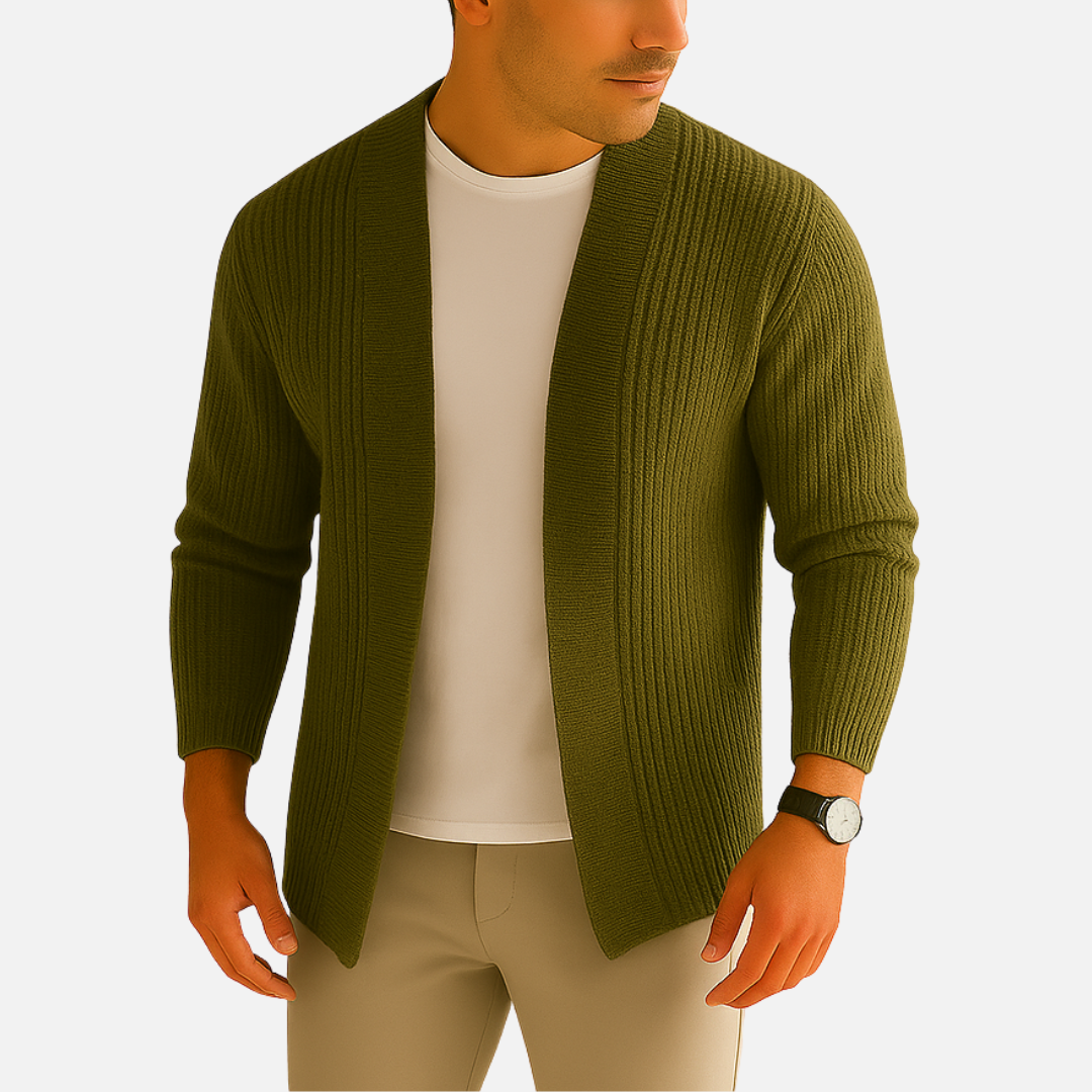 Men’s Classic Cashmere Knit Cardigan – Luxury Soft & Warm Zip Sweater