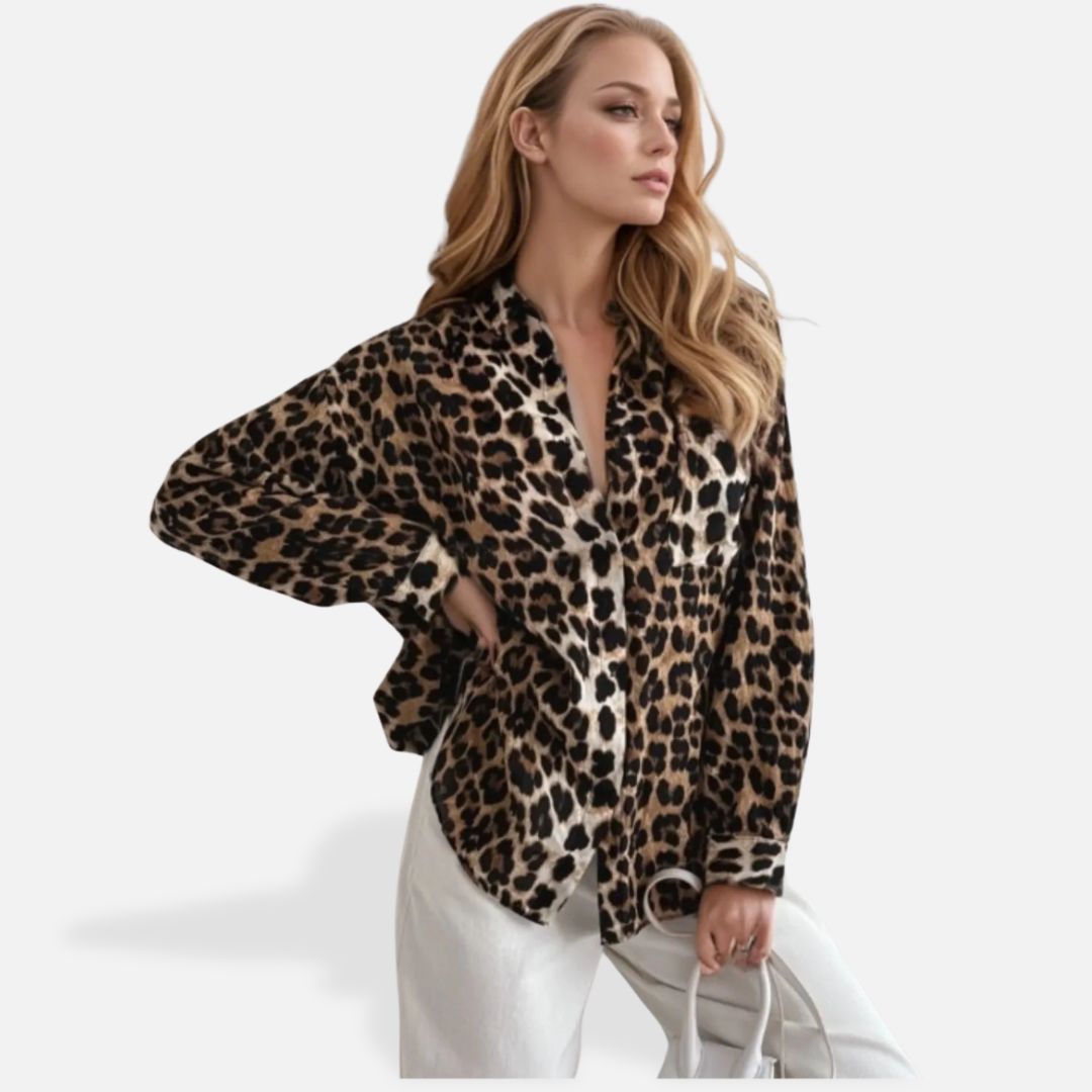 Women's Leopard Oversized Shirt