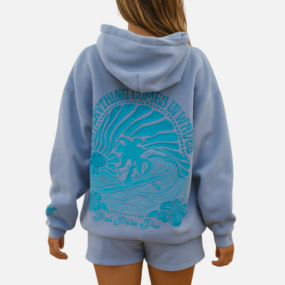 Women’s Oversized Cotton Hoodie – Casual Graphic Hoodie