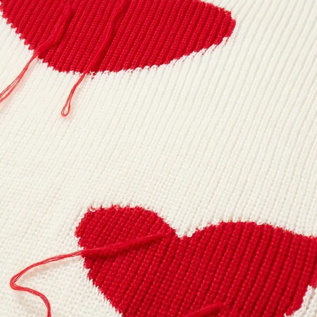 Women's Love Heart Knit Sweater