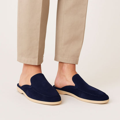 Men's Suede Mules - Old Money Slip-On Sandals