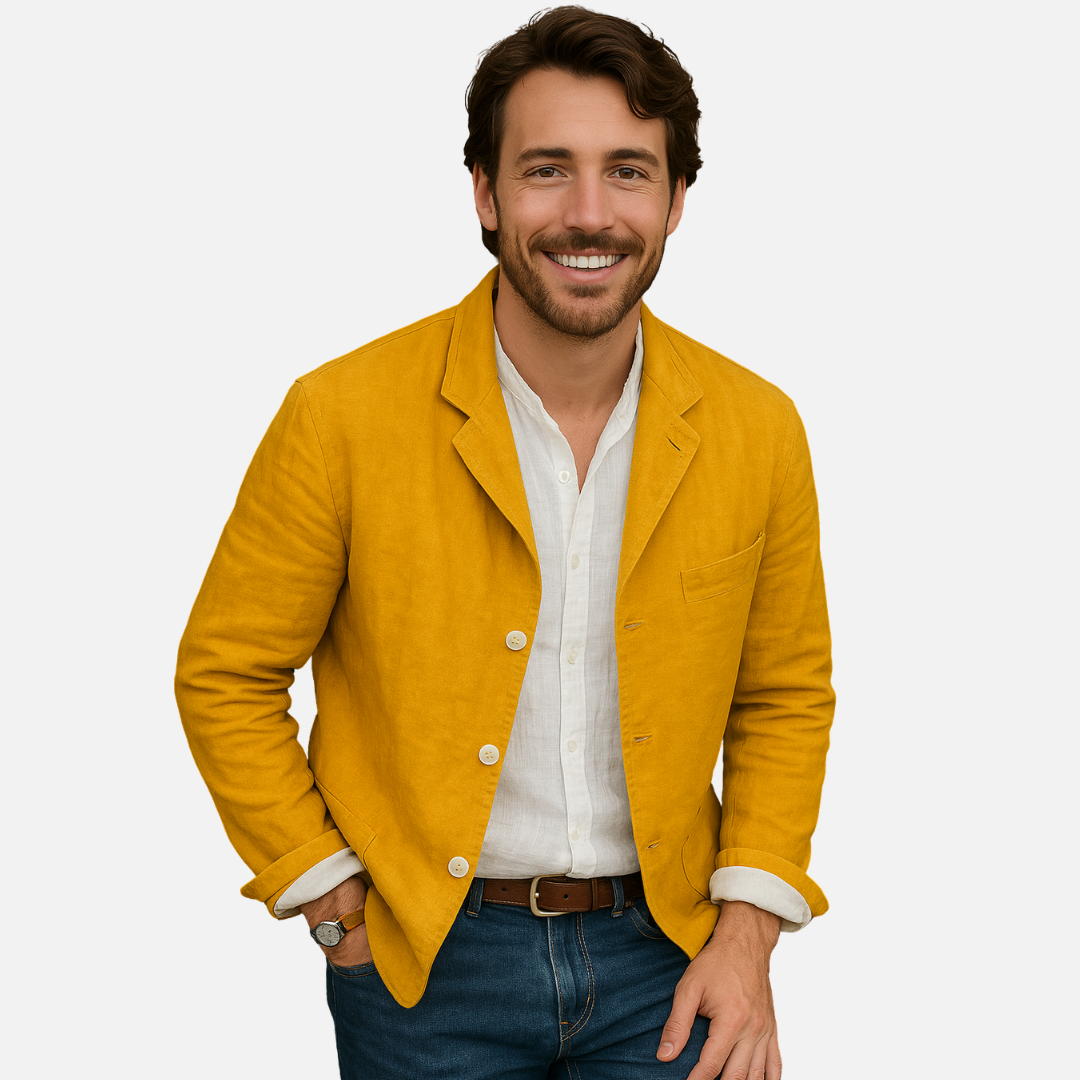 Men’s Casual Linen Blazer - Smart Blazer Jacket