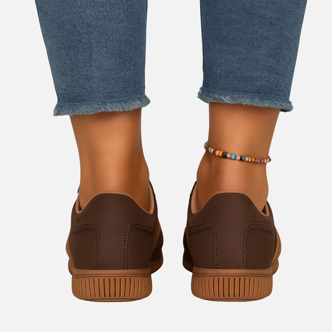 Women's Supportive Sneakers -Sportive Low-Top Shoes