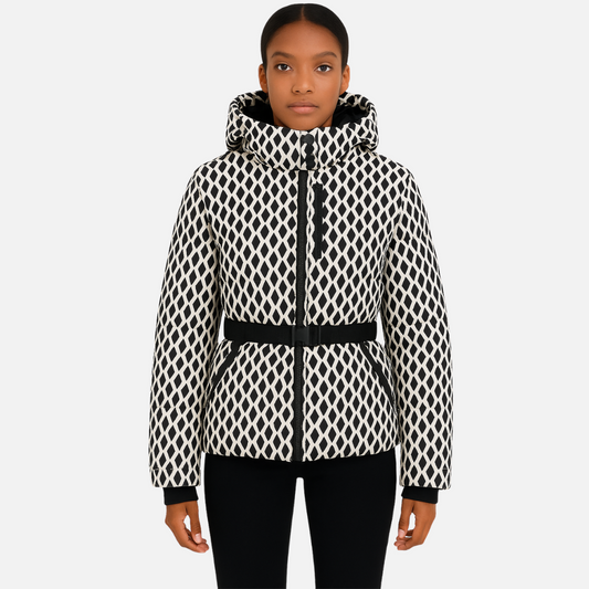 Women’s Belted Puffer Jacket – Warm Quilted Winter Coat