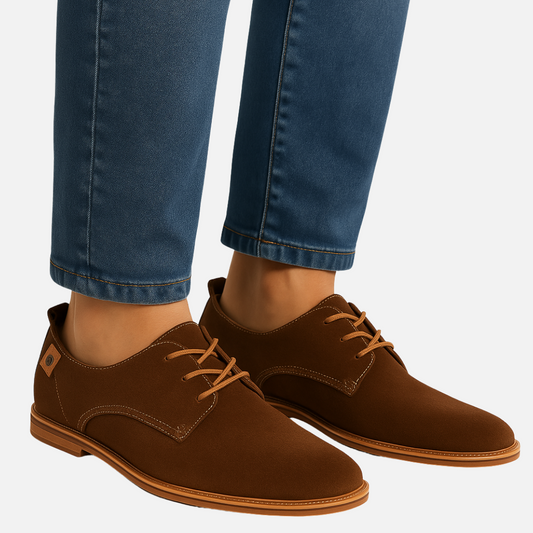 Men’s Suede Dress Shoes – Smart Formal Loafers with Laces