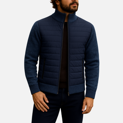 Men's Classic Elegant Jacket - Stand-Up Collar Coat