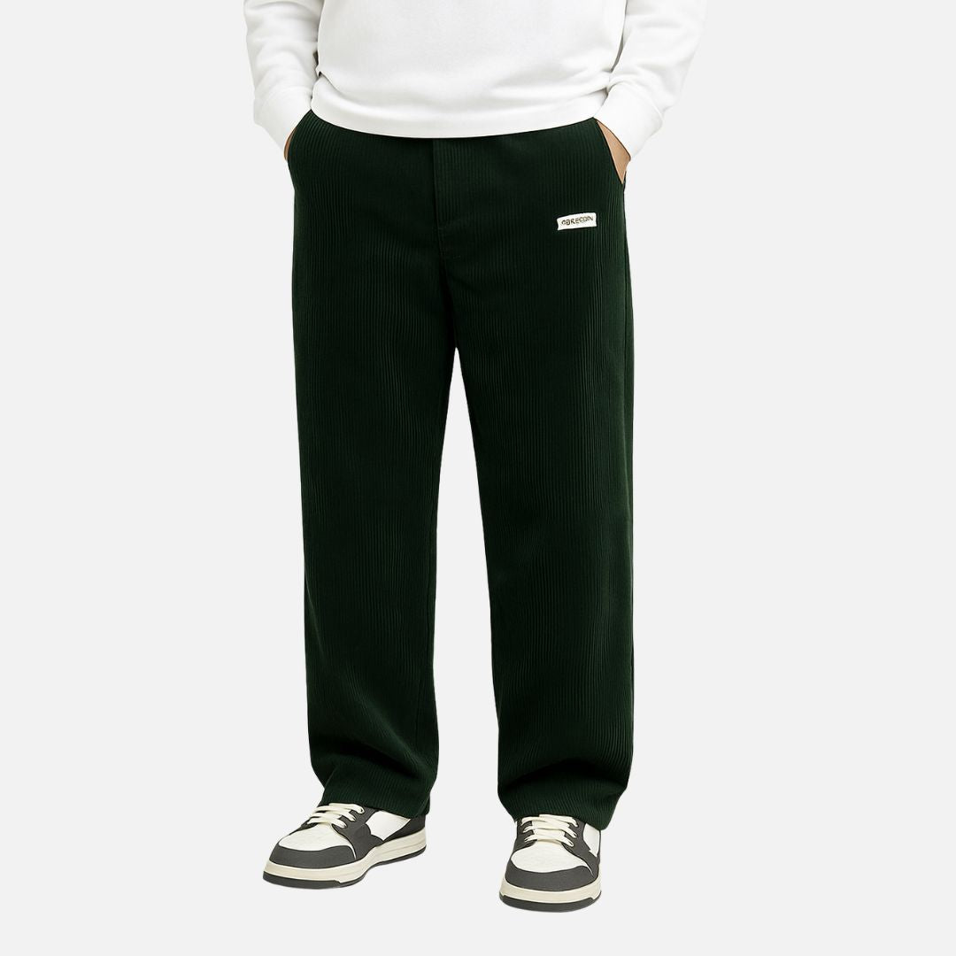 Men’s Corduroy Trousers - Wide-Leg Vintage Pants