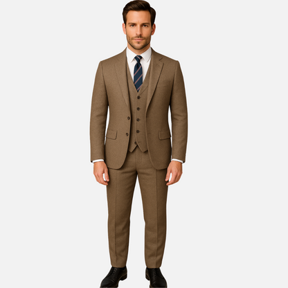 3-Piece Suit for Men – Tailored Blazer, Waistcoat & Trousers Set