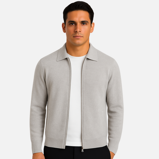 Men's Cashmere Full-Zip Vest  - Cashmere Jacket