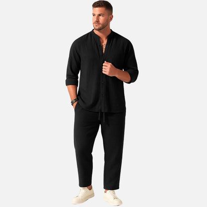 Men's Linen Outfit Set - Loungewear Outfit