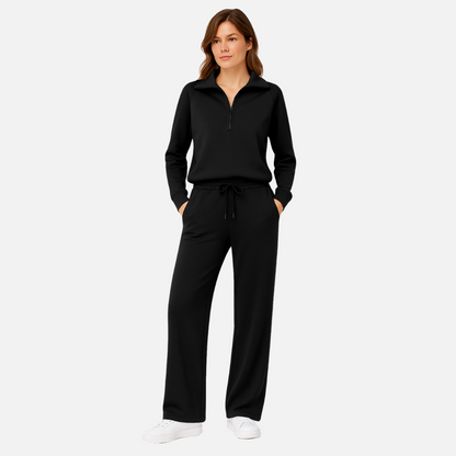 Women’s Two-Piece Outfit Set – Matching Jacket & Trousers Wide-Fit