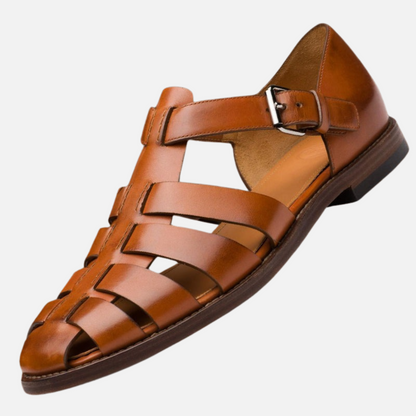 Men’s Premium Orthopedic Leather Sandals - Supportive Open Sandals