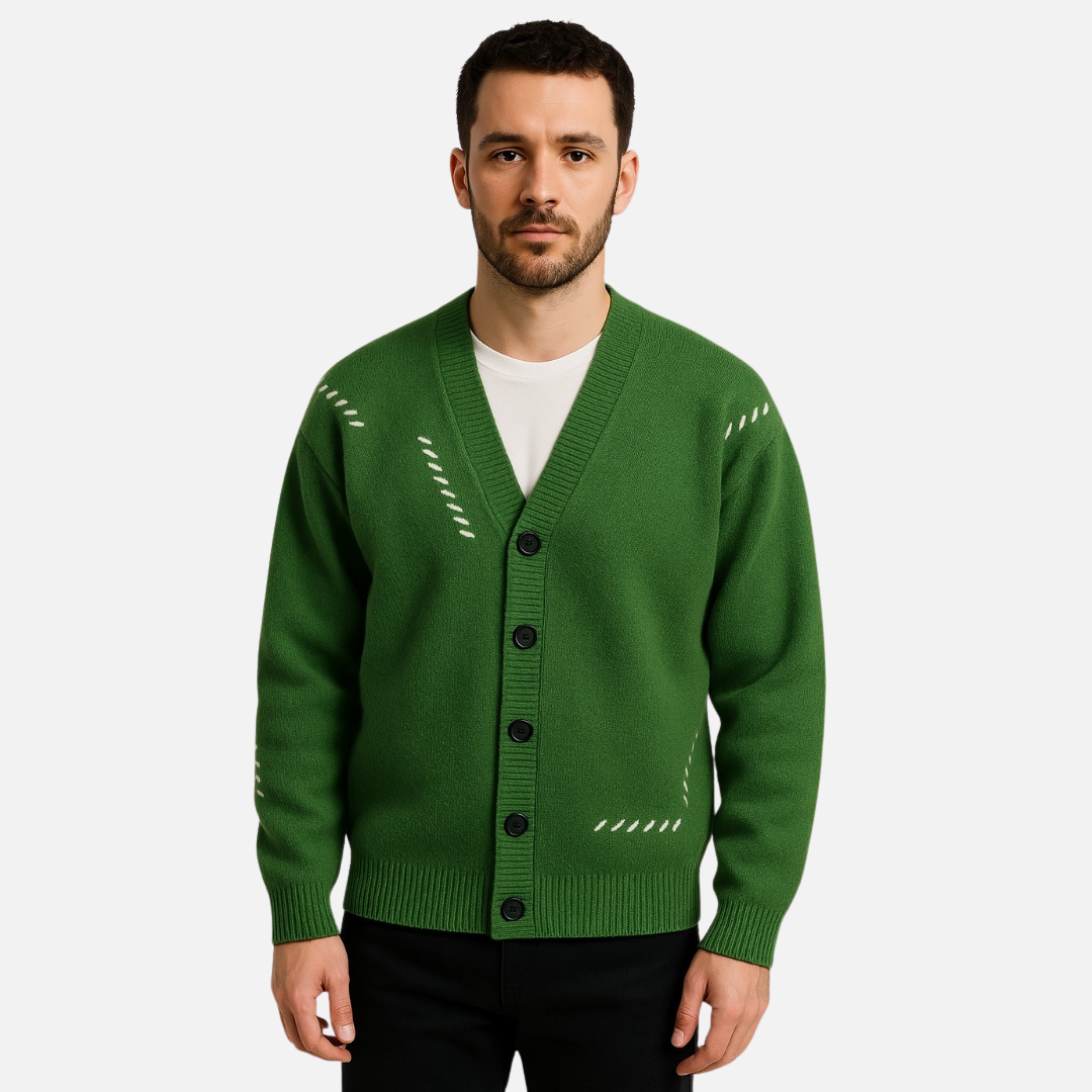 Men's Cashmere Cardigan - Casual Vest