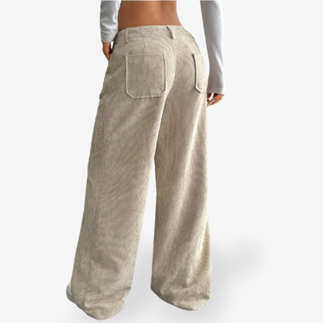 Wide-Leg Flair Fit Women's Trousers