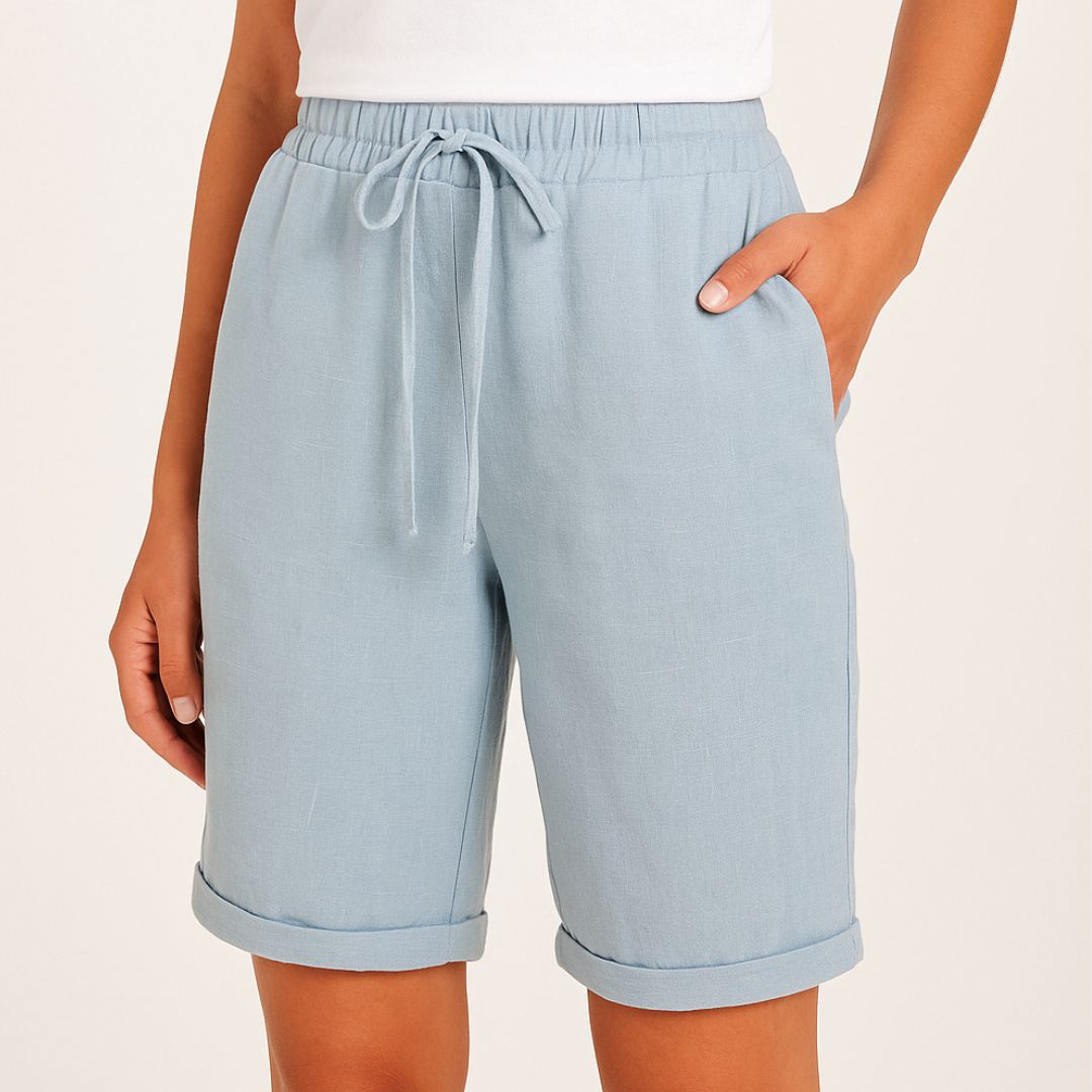 Women's Linen Shorts - Knee Length Shorts