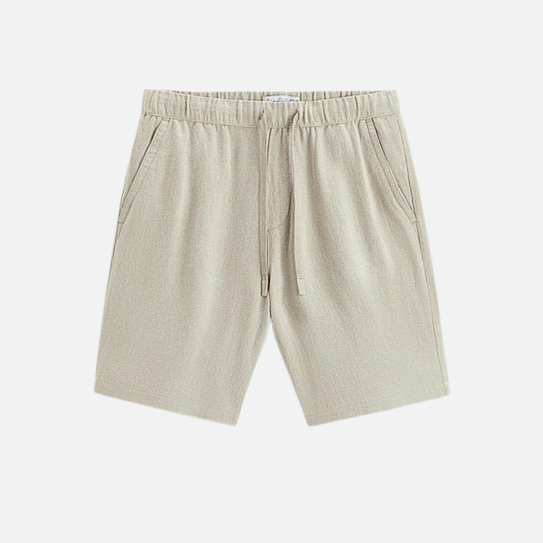 Men’s Linen Shorts - Striped Breathable Shorts