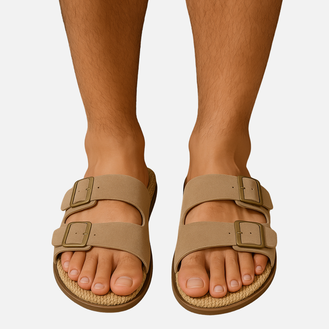 Men's Classic Strapped Sandals - Open Sliders with Straps