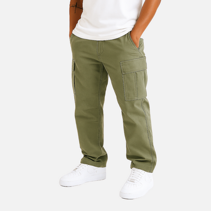 Men’s Cargo Pants - Wide-Leg Trousers