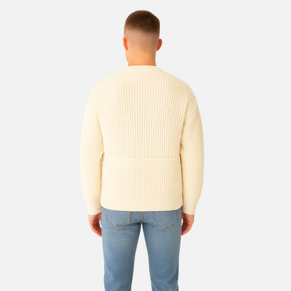 Men's Casual Autumn Jacket - Knitted Cardigan