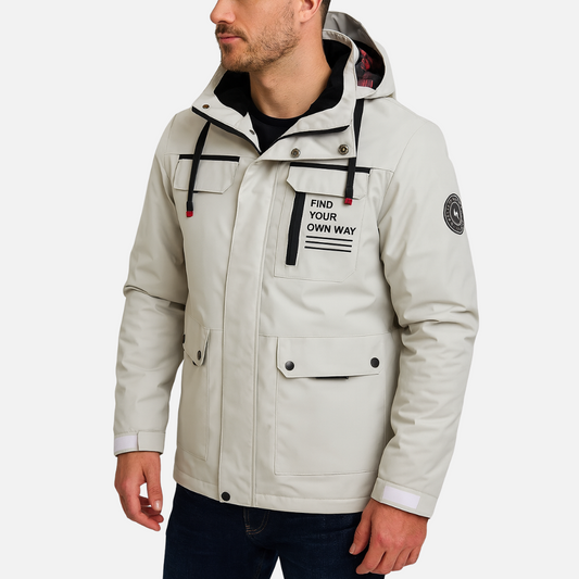 Men’s Hooded Water Resistant Winter Jacket – All Weather Coat