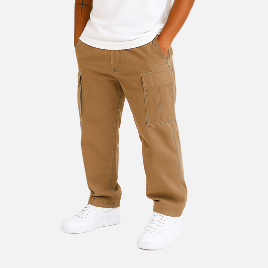 Men’s Cargo Pants - Wide-Leg Trousers