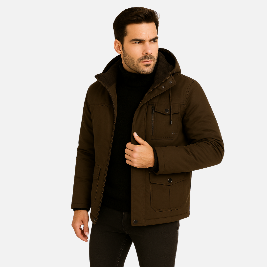 Men’s Winter Parka – Waterproof Warm Insulated Hooded Jacket