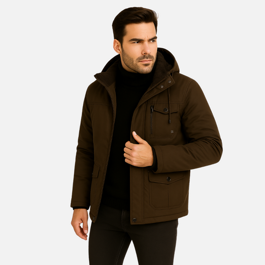 Men’s Winter Parka – Waterproof Warm Insulated Hooded Jacket
