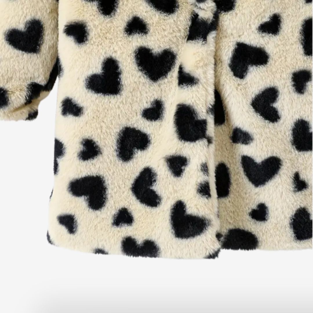 Luxury Women’s Panther Print Fleece Coat Jacket