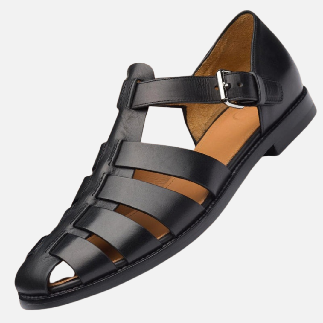 Men’s Premium Orthopedic Leather Sandals - Supportive Open Sandals