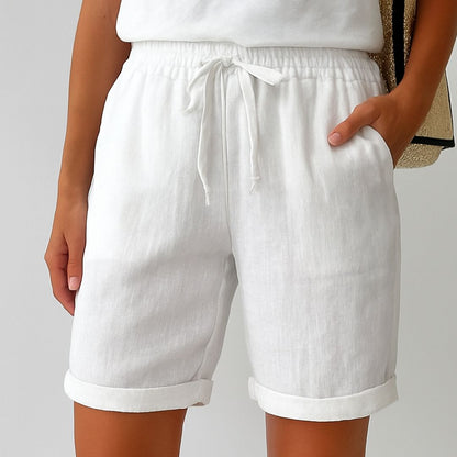 Women's Linen Shorts - Knee Length Shorts