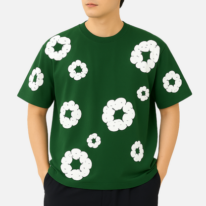 Men's Floral T-Shirt - Comfortable Cotton Wreath T-Shirt