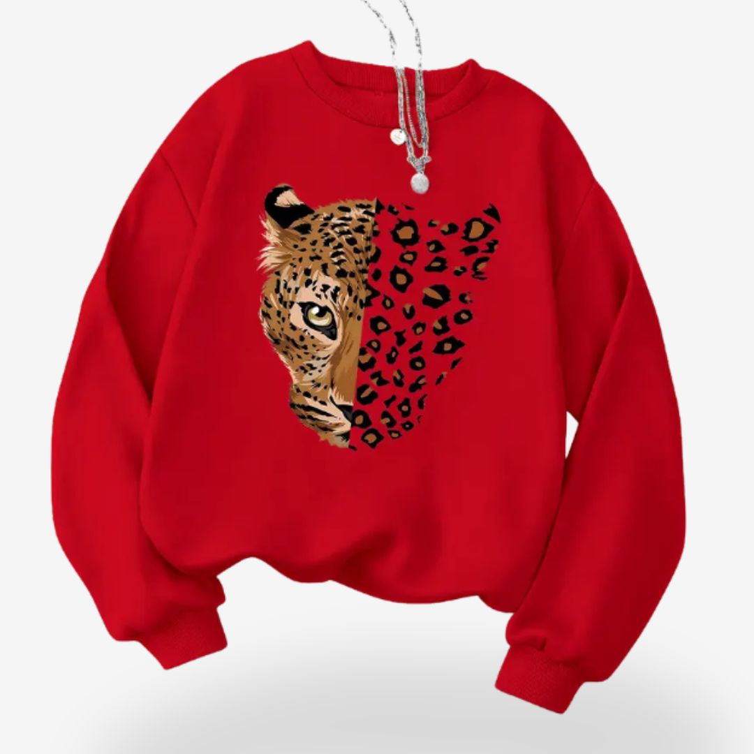 Women's Leopard Panther Print Sweatshirt