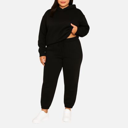 Women's Tracksuit Outfit Set – Comfortable Hoodie and Joggers Loungewear