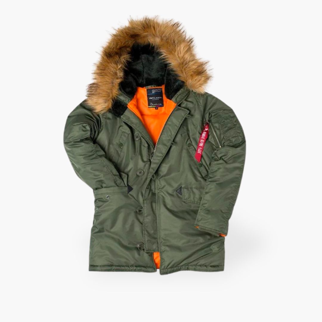 Men's Warm Parka with Collar