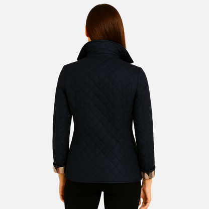 Women's Quilted Button-Up Jacket - Smart Blazer