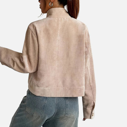 Women's Corduroy Jacket - Zipped Cardigan