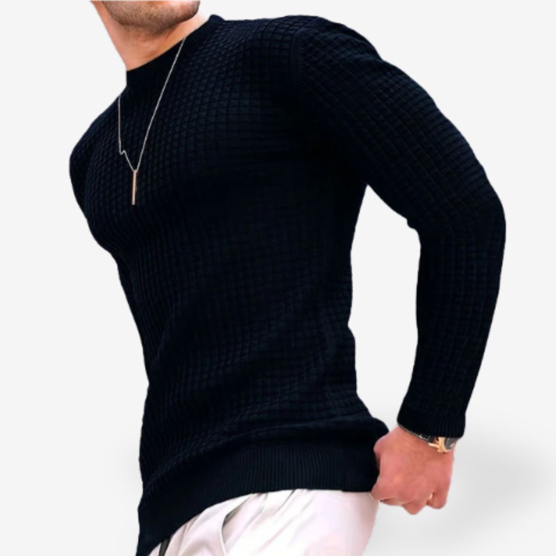 Men’s Casual Waffle Sweater