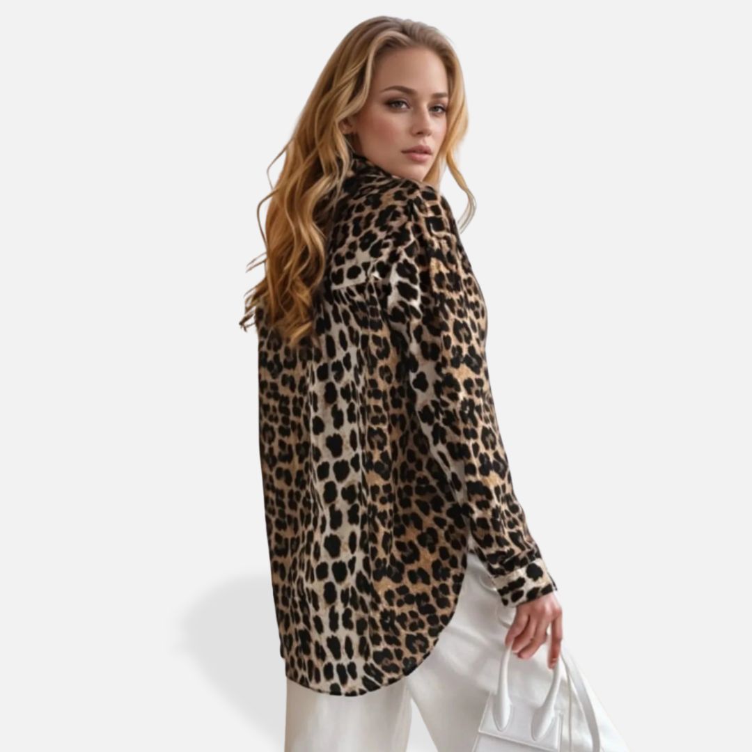 Women's Leopard Oversized Shirt