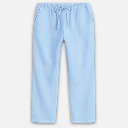 Men's Long Linen Trousers - Leisure Pants