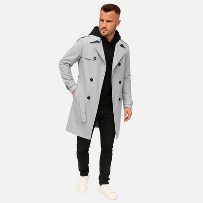 Men's Trench Coat - Classic Trench Coat Jacket