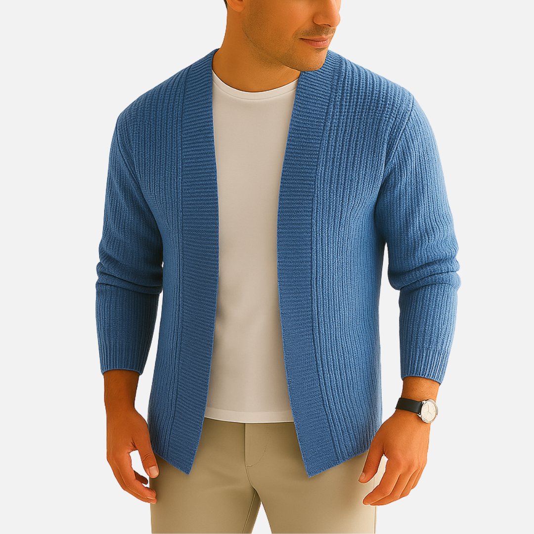 Men’s Classic Cashmere Knit Cardigan – Luxury Soft & Warm Zip Sweater