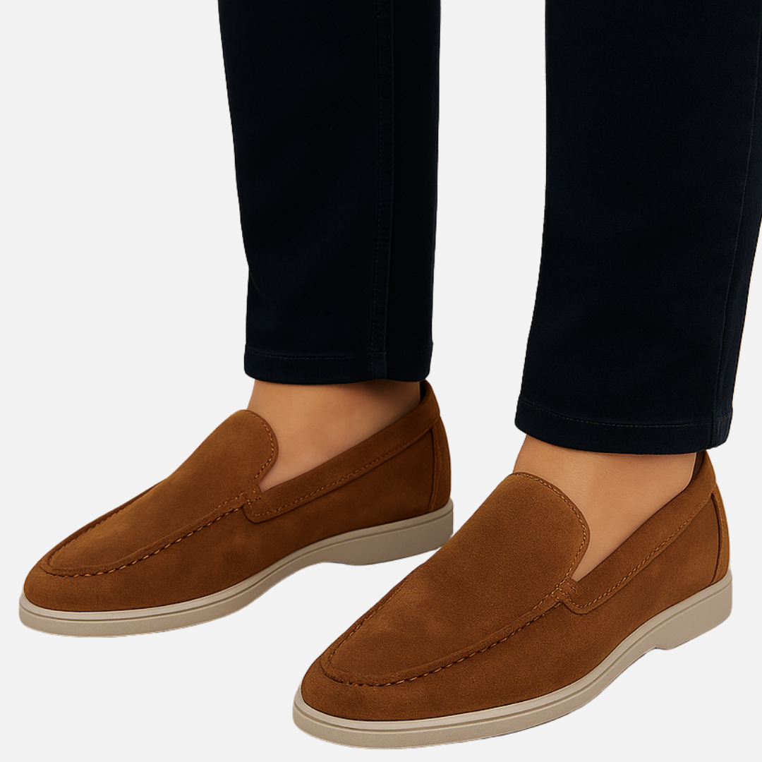 Men’s Suede Loafers – Classic Slip-On Dress Shoes