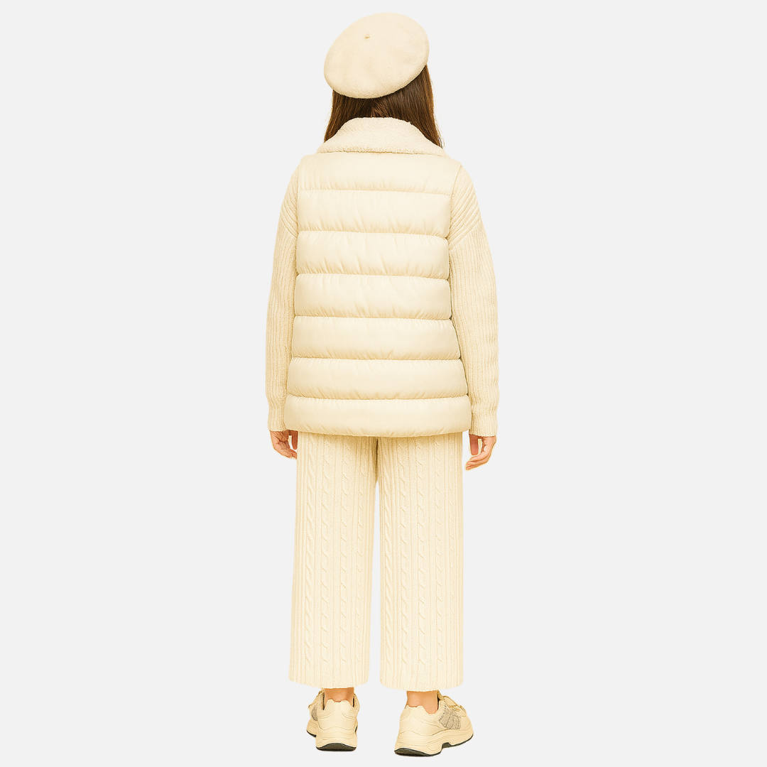 Women's 3-Pieces Outfit Set – Warm Matching Beige Outfit