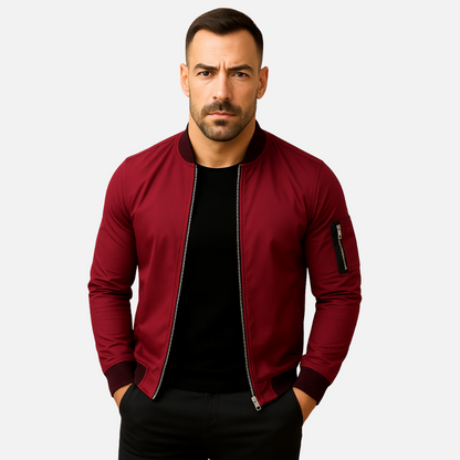 Men's Breathable Bomber Jacket - Lightweight Autumn Jacket