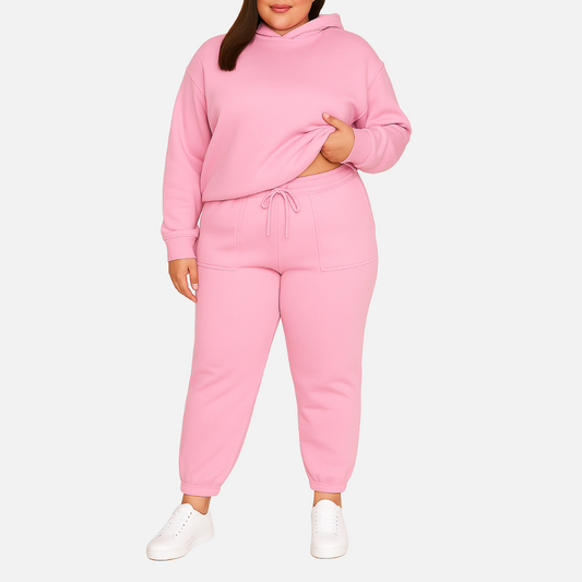 Women's Tracksuit Outfit Set – Comfortable Hoodie and Joggers Loungewear