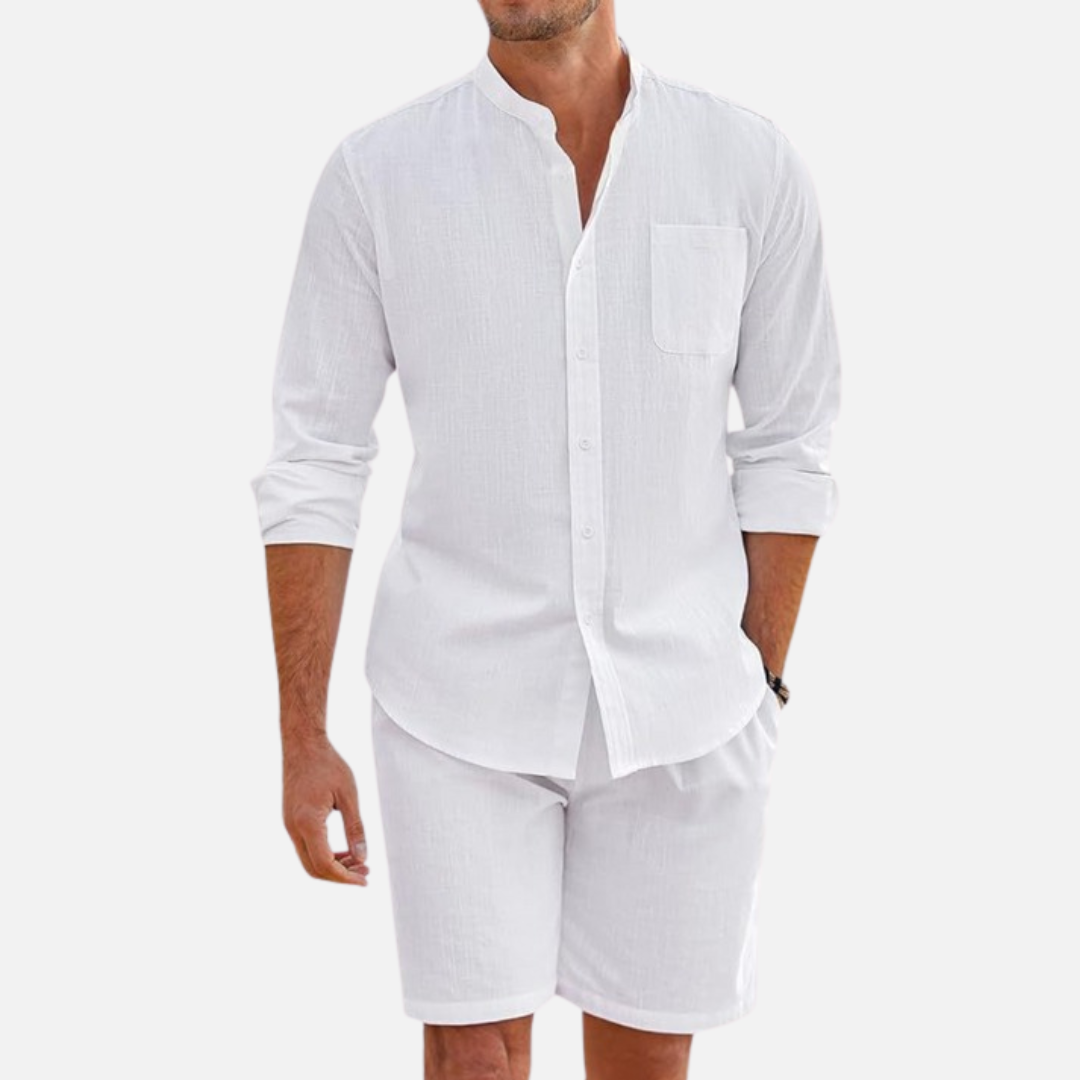 Men's 2-Piece Linen Summer Outfit - Luxury Outfit Set